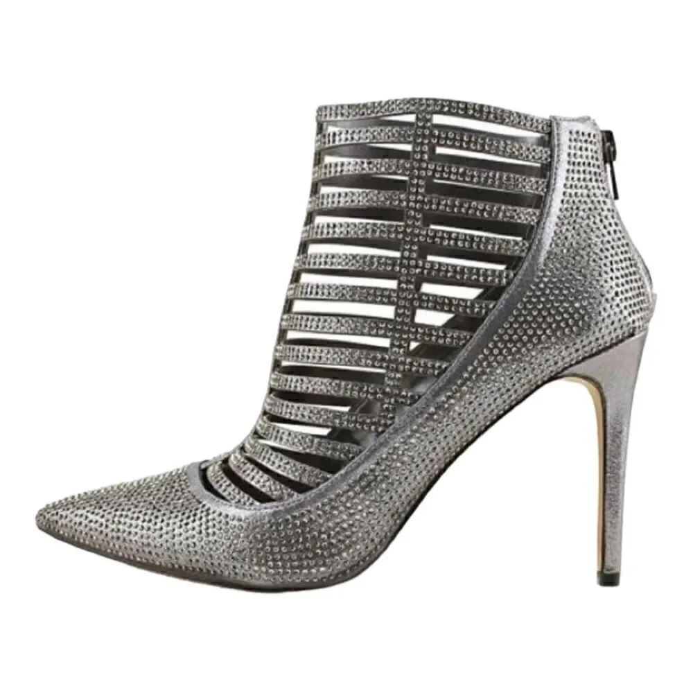 INC International Concepts Women’s Kacela Caged Pumps in the Size 8M in Pewter